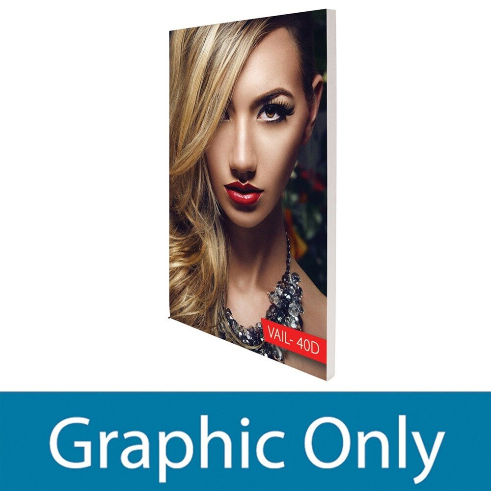 VAIL 40D Fabric Frame Non-Backlit with Free Standing — Single Sided Graphic Only